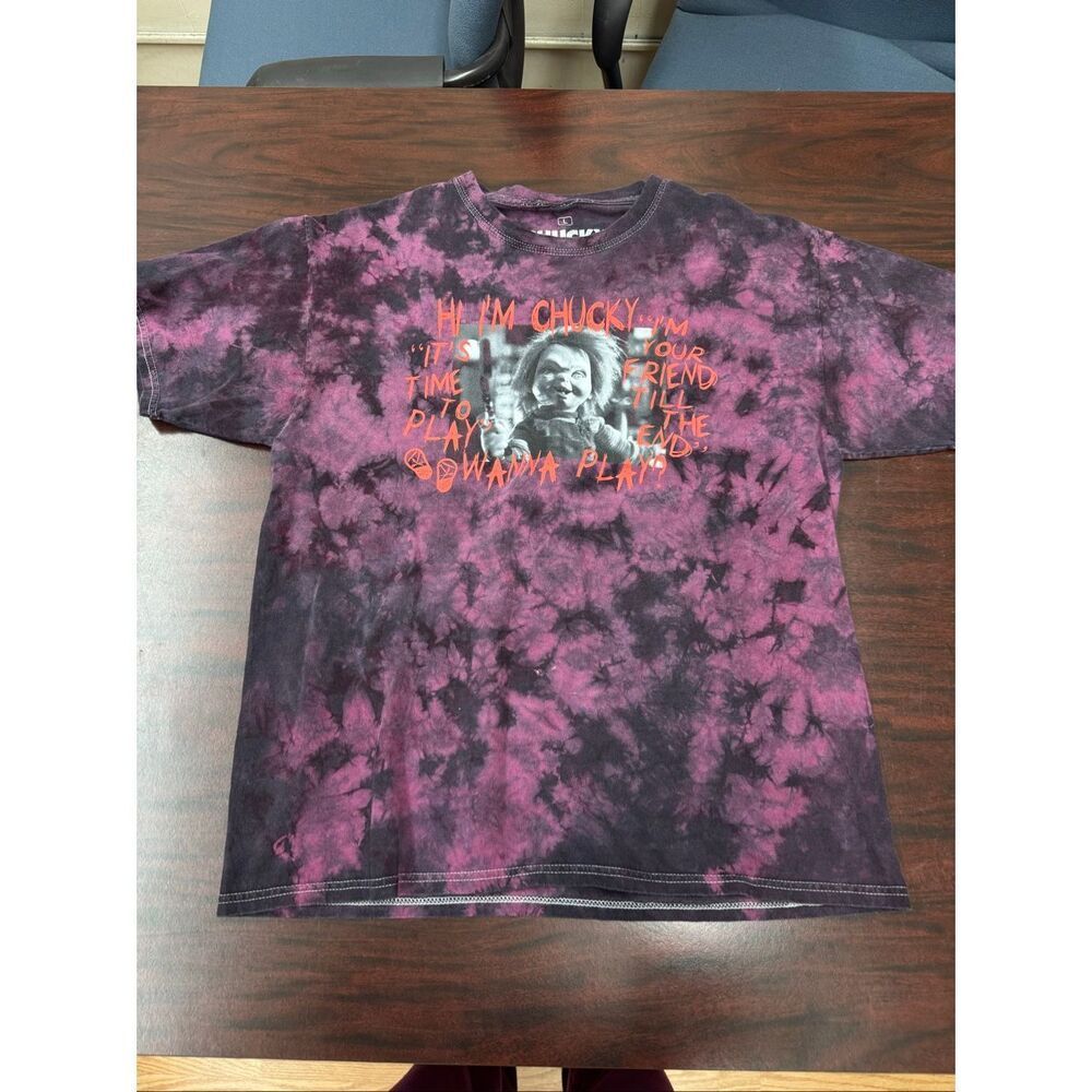 Chucky Ripple Junction Tie Dye Short Sleeve Graphic Tee Size Large